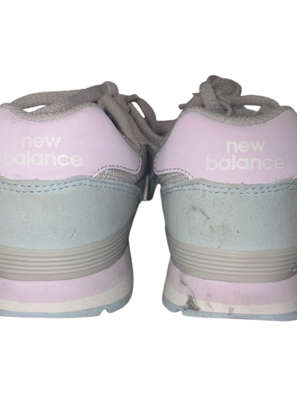 New Balance Kids Beige and Light Gray Lace-Up Sneakers - Picture 2 of 5